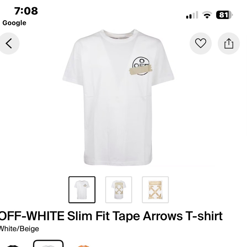 OFF-WHITE Slim Fit Tape Arrows T-shirt